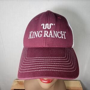 King Ranch Maroon & White Snap Back Trucker Hat (Game Guard)